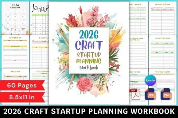 14 Top Printable Craft Project Planner Templates for Makers 17 2026 Craft Startup Planning Workbook with colorful floral design and planner — printable craft project planner templates