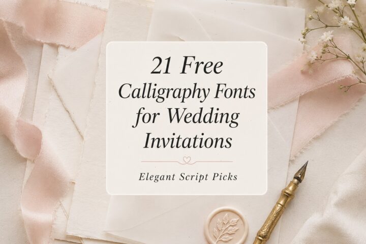 21 Free Calligraphy Fonts for Elegant Wedding Invitations