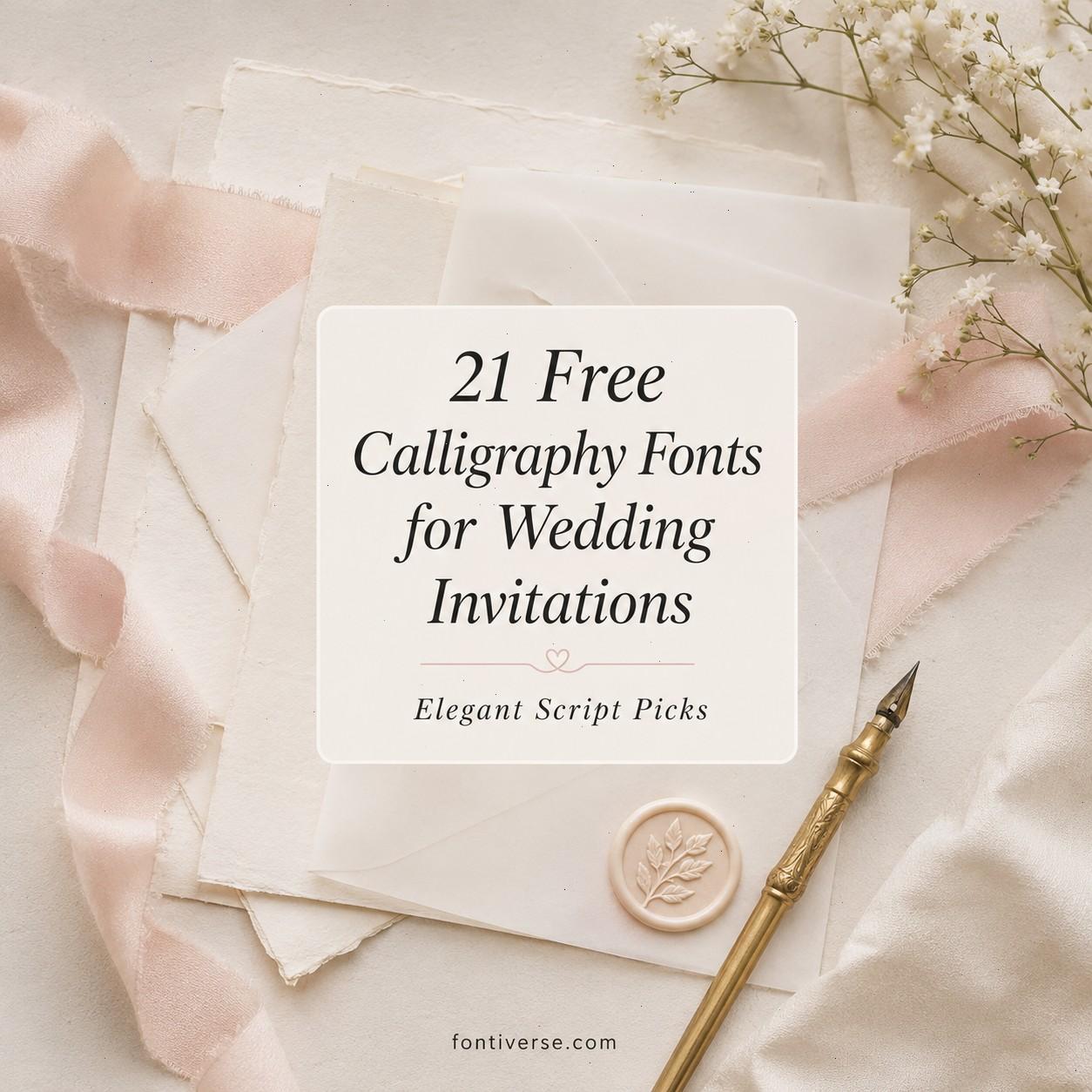 21 Free Calligraphy Fonts for Elegant Wedding Invitations