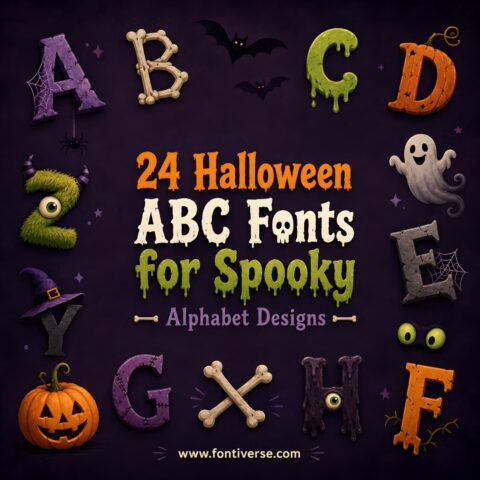 24 Halloween ABC Fonts for Spooky Alphabet Designs