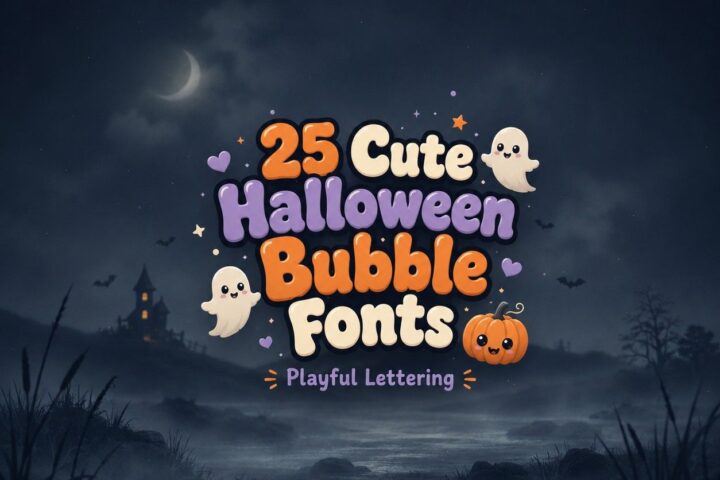 25 Cute Halloween Bubble Fonts for Playful Designs