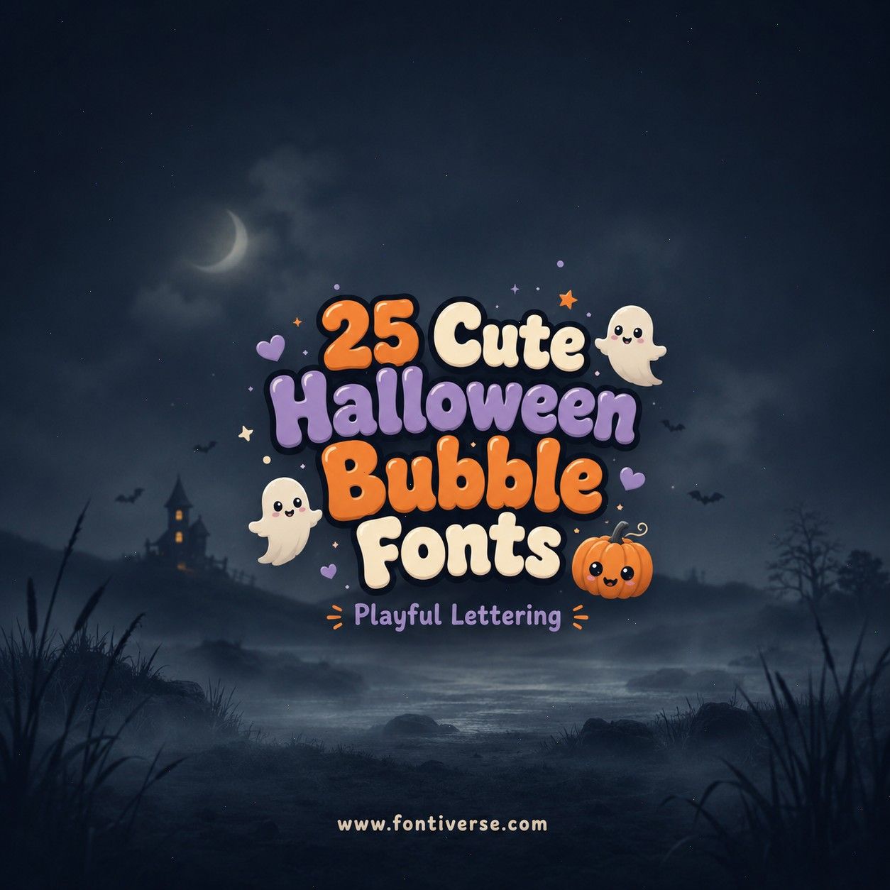 25 Cute Halloween Bubble Fonts for Playful Designs