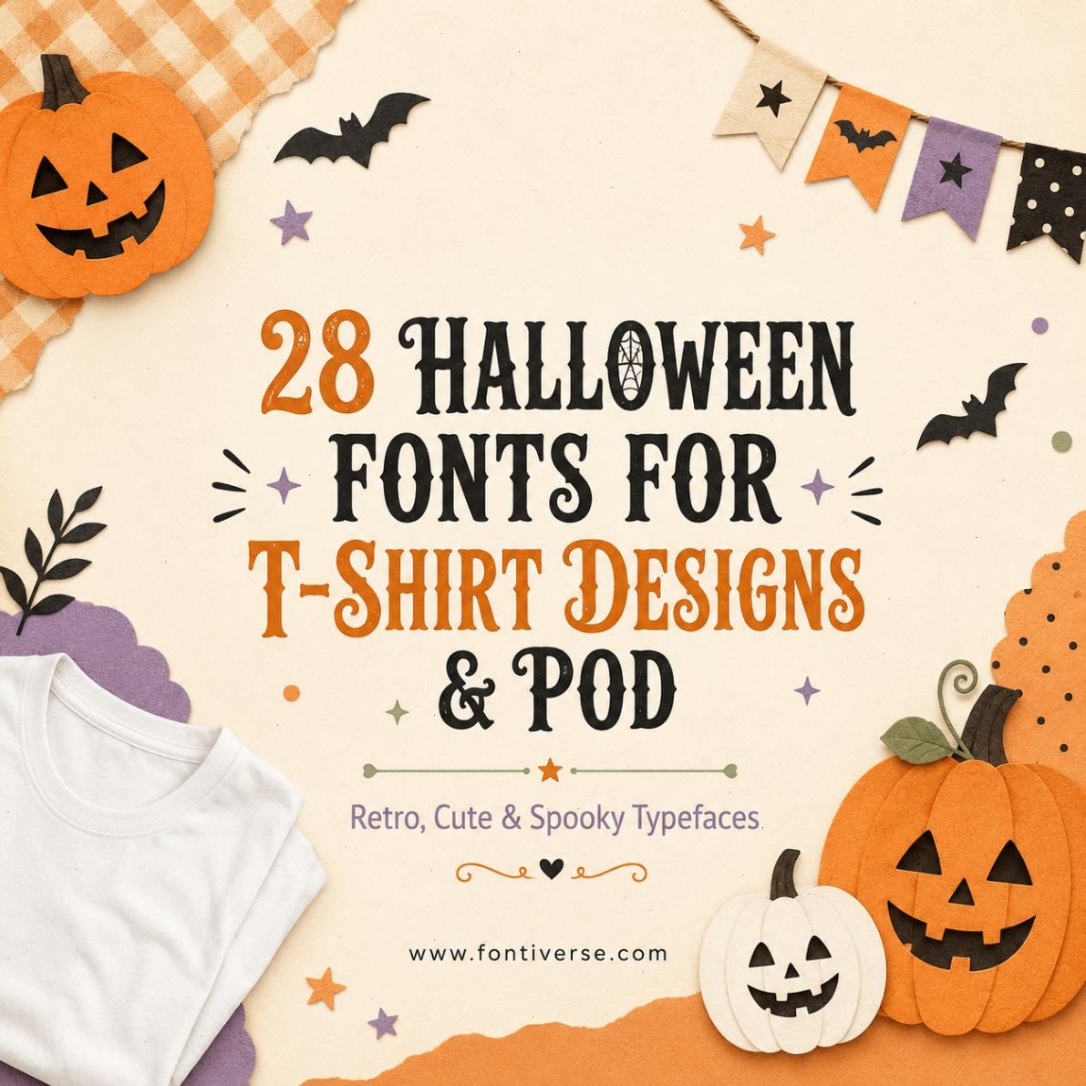 28 Halloween Fonts for T-Shirt Designs & POD