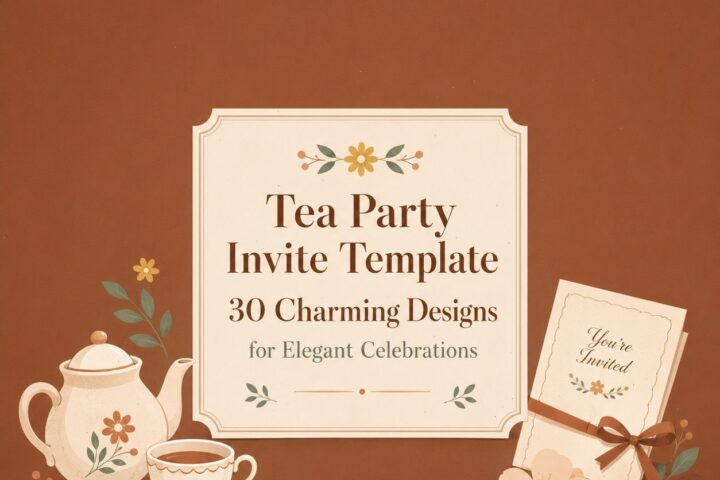 30 Charming Tea Party Invitation Templates for Elegant Celebrations