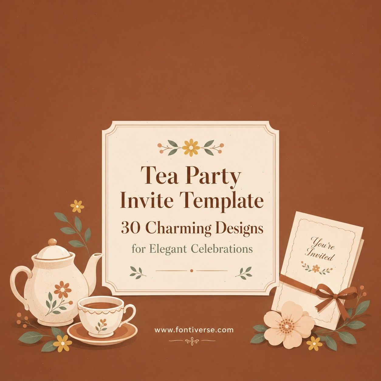 30 Charming Tea Party Invitation Templates for Elegant Celebrations