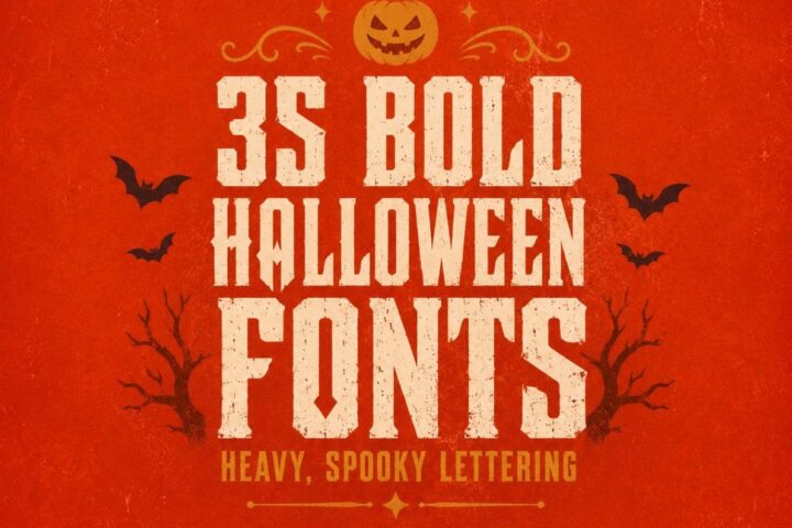 35 Bold Halloween Fonts with Heavy, Spooky Lettering