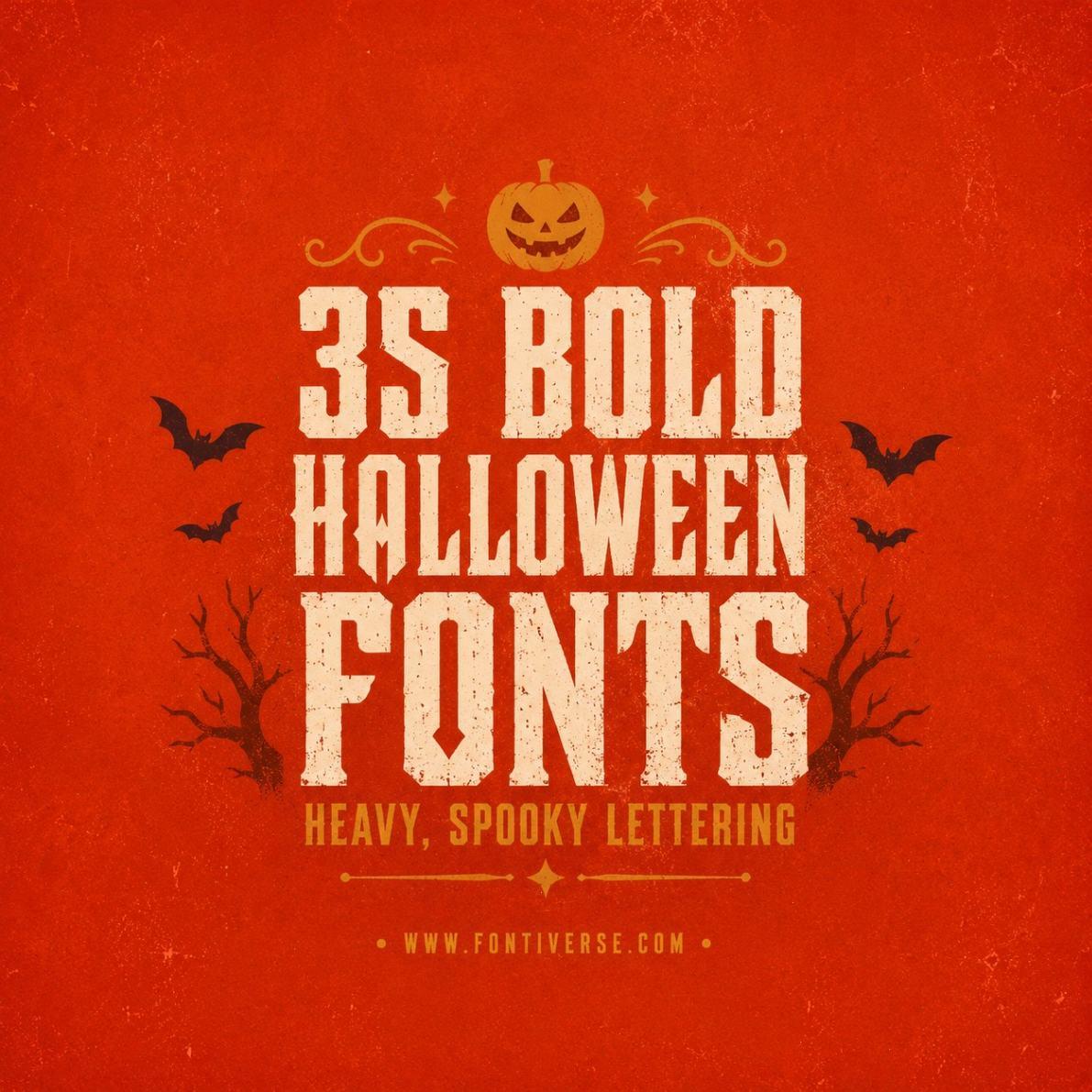 35 Bold Halloween Fonts with Heavy, Spooky Lettering