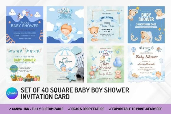 35 Party Invite Template Designs for Every Celebration 25 Editable baby shower invitation templates featuring cute designs and customizable text. โ party invite template