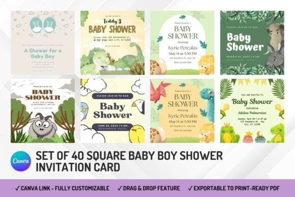 35 Party Invite Template Designs for Every Celebration 26 Editable baby shower invitation templates featuring various designs and colors. โ party invite template