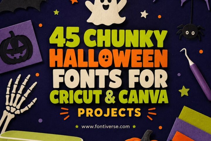 45 Chunky Halloween Fonts for Cricut and Canva Projects