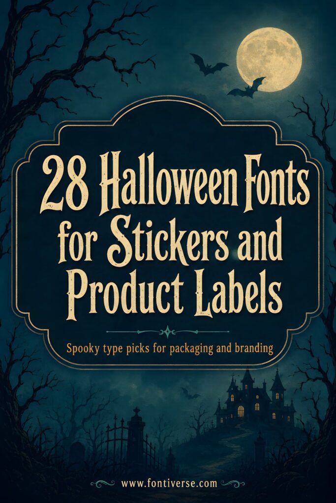 28 Halloween Fonts for Stickers & Labels That Print Clearly 49 28 Halloween Fonts for Stickers & Labels That Print Clearly
