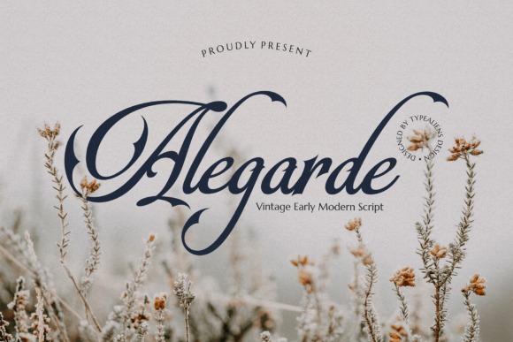20 Vintage Calligraphy Fonts for Elegant Invitation Design 7 Alegarde vintage calligraphy font design with floral background — vintage calligraphy fonts