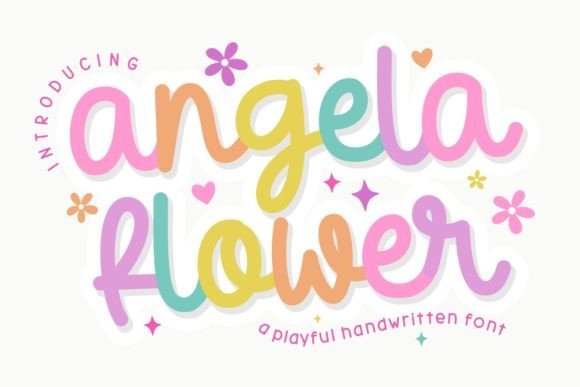 Angela Flower Calligraphy Font — calligraphy fonts Angela Flower calligraphy font for wedding invitations — calligraphy fonts
