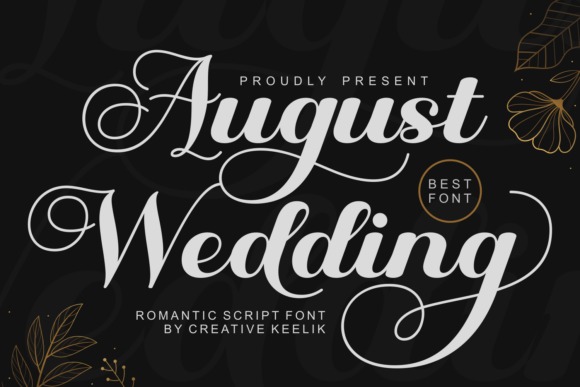 August Wedding Calligraphy Font — calligraphy fonts August Wedding calligraphy font for elegant invitations — calligraphy fonts
