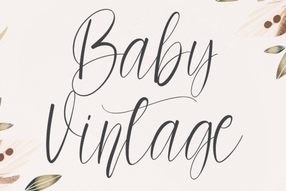 Baby Vintage Calligraphy Font — vintage calligraphy fonts Baby Vintage handwritten script font for invitations — vintage calligraphy fonts