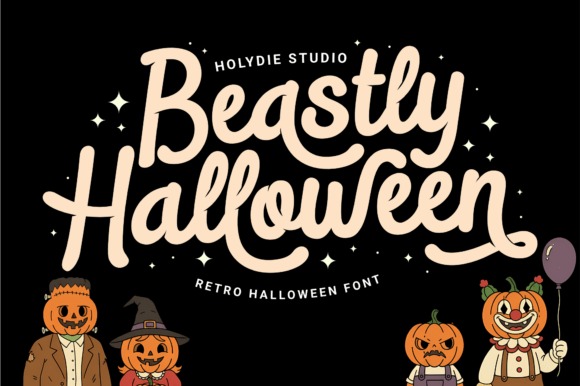 34 Halloween Lettering Fonts: Creepy Hand-Drawn Style 61 Beastly Halloween lettering font with playful design โ Halloween lettering fonts