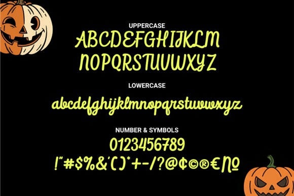 34 Halloween Lettering Fonts: Creepy Hand-Drawn Style 62 Beastly Halloween font showcasing uppercase, lowercase, numbers, and symbols. โ Halloween lettering fonts