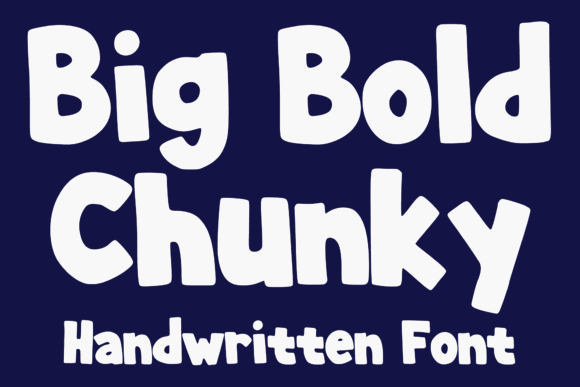 49 Thick Halloween Fonts for Bold Posters and T-Shirts 15 Big Bold Chunky handwritten font displayed on a dark background.