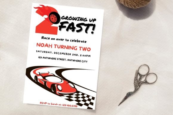 40 Editable Birthday Party Invite Template Ideas for Every 20 Race car themed birthday party invitation for a two-year-old. โ birthday party invite template