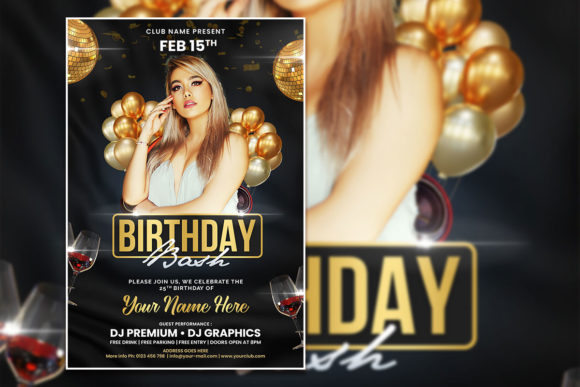 40 Editable Birthday Party Invite Template Ideas for Every 50 Black style birthday invitation template featuring a glamorous design with balloons and โ birthday party invite template