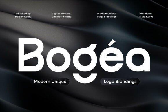 21 Canva Fonts for Clean Professional Designs 20 Bogea font showcasing geometric shapes and smooth curves for professional designs. — Canva Fonts