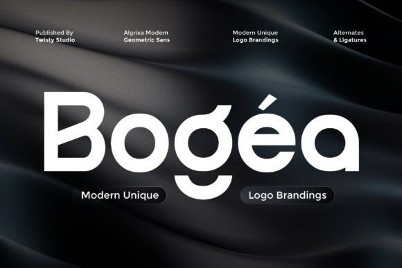 Bogea Font for Professional Designs — Canva Fonts Bogea font showcasing geometric shapes and smooth curves for professional designs. — Canva Fonts