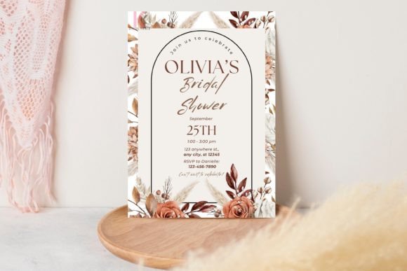 35 Party Invite Template Designs for Every Celebration 28 Boho bridal shower invitation template with floral design and event details. โ party invite template