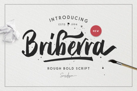 Briberra Script Font — Canva fonts for professional branding Briberra Script font showcasing bold brush strokes and calligraphy influence — Canva fonts for professional branding