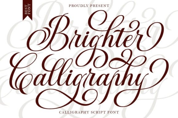 Brighter Calligraphy Font — vintage calligraphy fonts Brighter Calligraphy font showcasing elegant script style — vintage calligraphy fonts