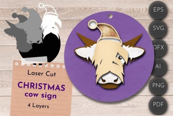 30 Best Layered Highland Cow Laser Cut Files for Decor 18 Layered Highland Cow Laser Cut Files for Christmas decor