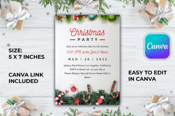 35 Party Invite Template Designs for Every Celebration 45 Editable Christmas party invitation template with festive decorations and Canva editing options. โ party invite template