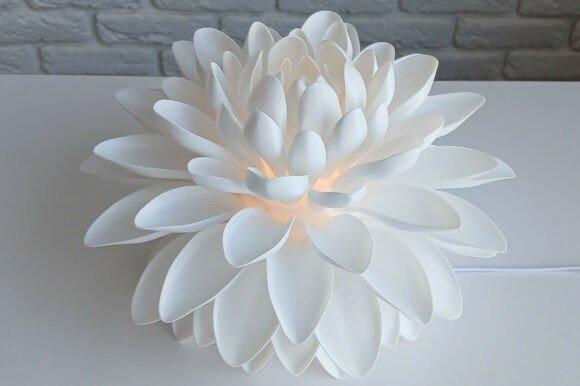 Chrysanthemum Night Light Lamp — 3D printed gift Chrysanthemum Night Light Flower Lamp 3D Printing 143073575 2 580x386 1