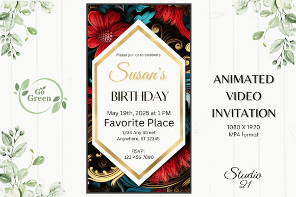 40 Editable Birthday Party Invite Template Ideas for Every 43 Editable birthday party invite template featuring floral design and event details.