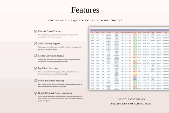 10 Top Google Sheets Templates for Freelance Designers 5 Client and project tracking features in a Google Sheets template for freelance designers. — Google Sheets templates