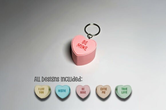 DIY 3D Printed Keychain — DIY 3D printed gifts DIY 3D printed gifts keychain with heart design