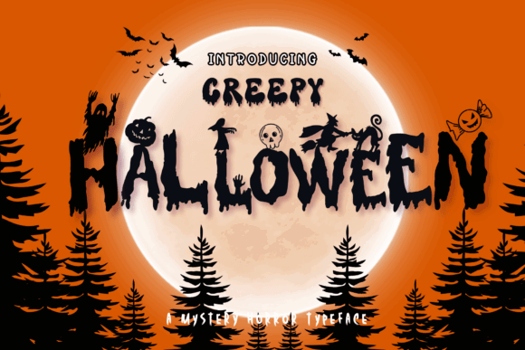 Spooky Font Alphabet: 33 Best Halloween Styles for 2026 13 Creepy Halloween font displayed with spooky elements against an orange background.