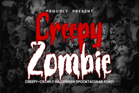 35 Best Bold Halloween Fonts with Heavy, Spooky Lettering 48 Creepy Zombie Halloween font displayed over a collage of masks. โ bold Halloween fonts