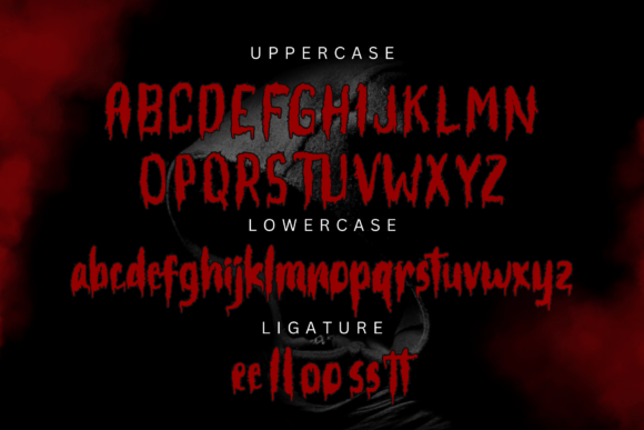 35 Best Bold Halloween Fonts with Heavy, Spooky Lettering 49 Creepy Zombie font showcasing uppercase, lowercase, and ligature letters with a horror theme. โ bold Halloween fonts