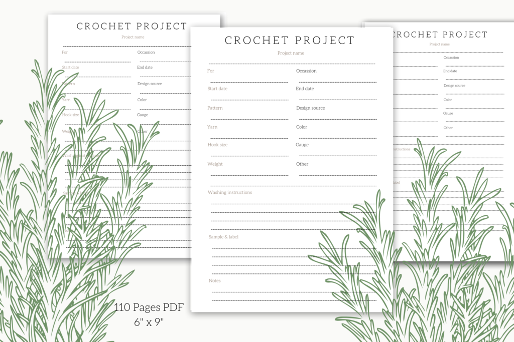 14 Top Printable Craft Project Planner Templates for Makers 15 Crochet Project Planner Sheets Graphics 22771428 1 1