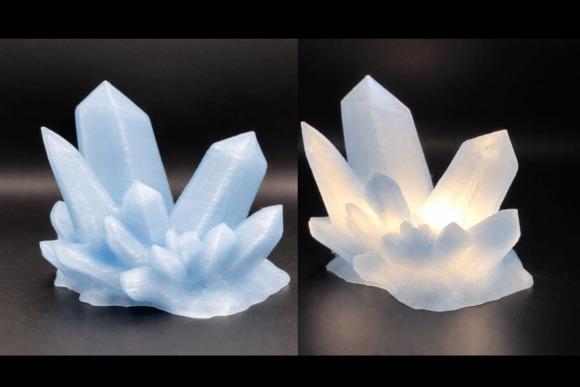 Crystal Cluster Lamp STL — 3D printed gift 3D printed crystal cluster lamp for ambient lighting — 3D printed gift