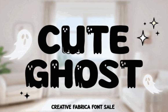 Unusual Halloween Fonts: 35 Creative Picks for Standout Designs 48 Cute Ghost font displayed with playful ghost illustrations.