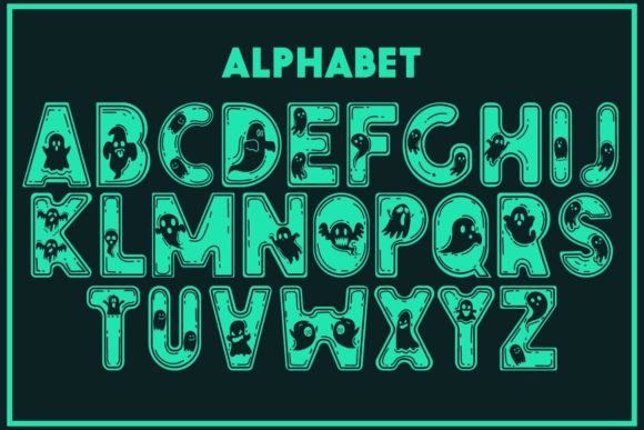 Spooky Font Alphabet: 33 Best Halloween Styles for 2026 24 Spooky alphabet letters featuring ghost designs in a playful style.