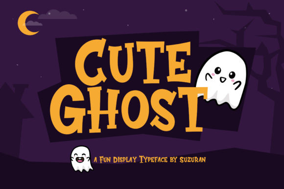 Spooky Font Alphabet: 33 Best Halloween Styles for 2026 15 Cute Ghost by suzurantype 580x386 2
