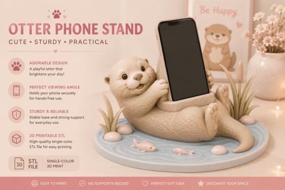 Amazing DIY 3D Printed Gifts: 11 Creative Ideas Anyone Can Make 20 Cute otter phone stand for 3D printing โ DIY 3D printed gifts