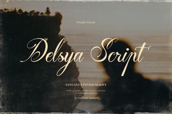 Delsya Script Font — vintage calligraphy fonts Delsya Script vintage calligraphy font example — vintage calligraphy fonts