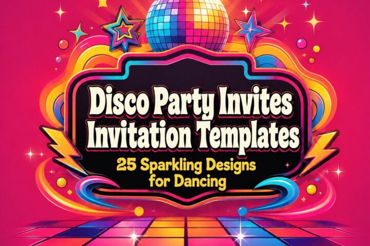 Disco Party Invites Invitation Templates 25 Sparkling Designs for Dancing
