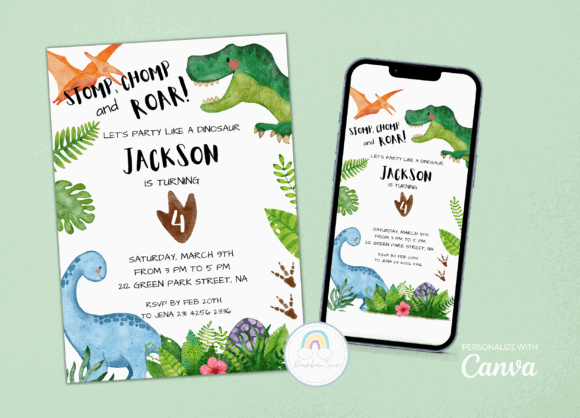 40 Editable Birthday Party Invite Template Ideas for Every 22 Editable Dinosaur Birthday Invitation featuring a dinosaur theme for a child's birthday โ birthday party invite template