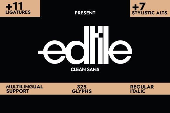21 Canva Fonts for Clean Professional Designs 19 Edtile font showcasing clean sans serif design for professional use. — Canva Fonts