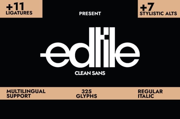 Edtile Font for Professional Designs — Canva Fonts Edtile font showcasing clean sans serif design for professional use. — Canva Fonts