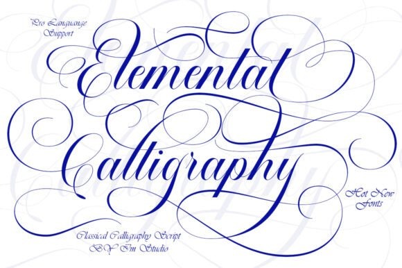 Elemental Calligraphy Font — vintage calligraphy fonts Elemental Calligraphy vintage calligraphy font example — vintage calligraphy fonts